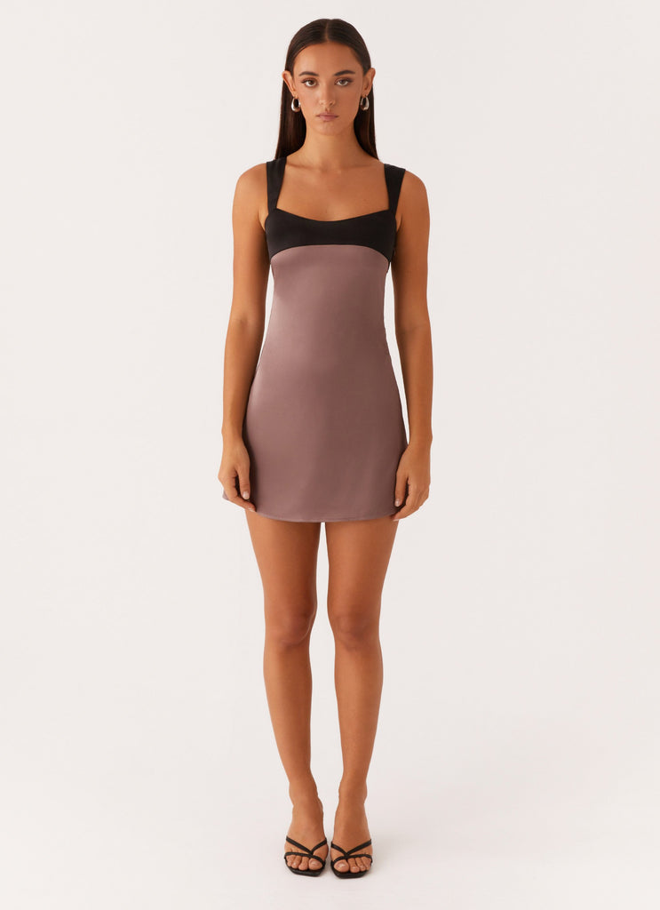 Peppermayo Peppermayo Exclusive - Odette Satin Mini Dress - Steel Me Away