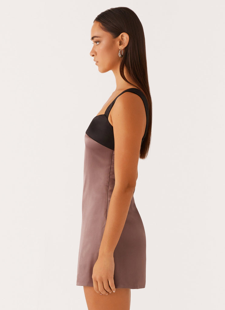 Peppermayo Peppermayo Exclusive - Odette Satin Mini Dress - Steel Me Away