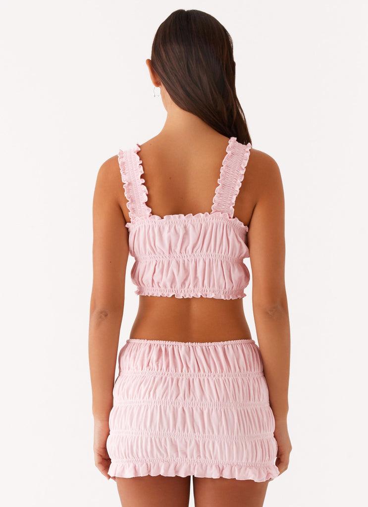 Peppermayo Peppermayo Exclusive - Off By Heart Shirred Top - Blush