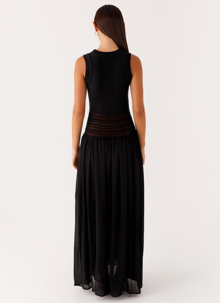 Peppermayo Peppermayo Exclusive - Off Grid Crochet Maxi Dress - Black