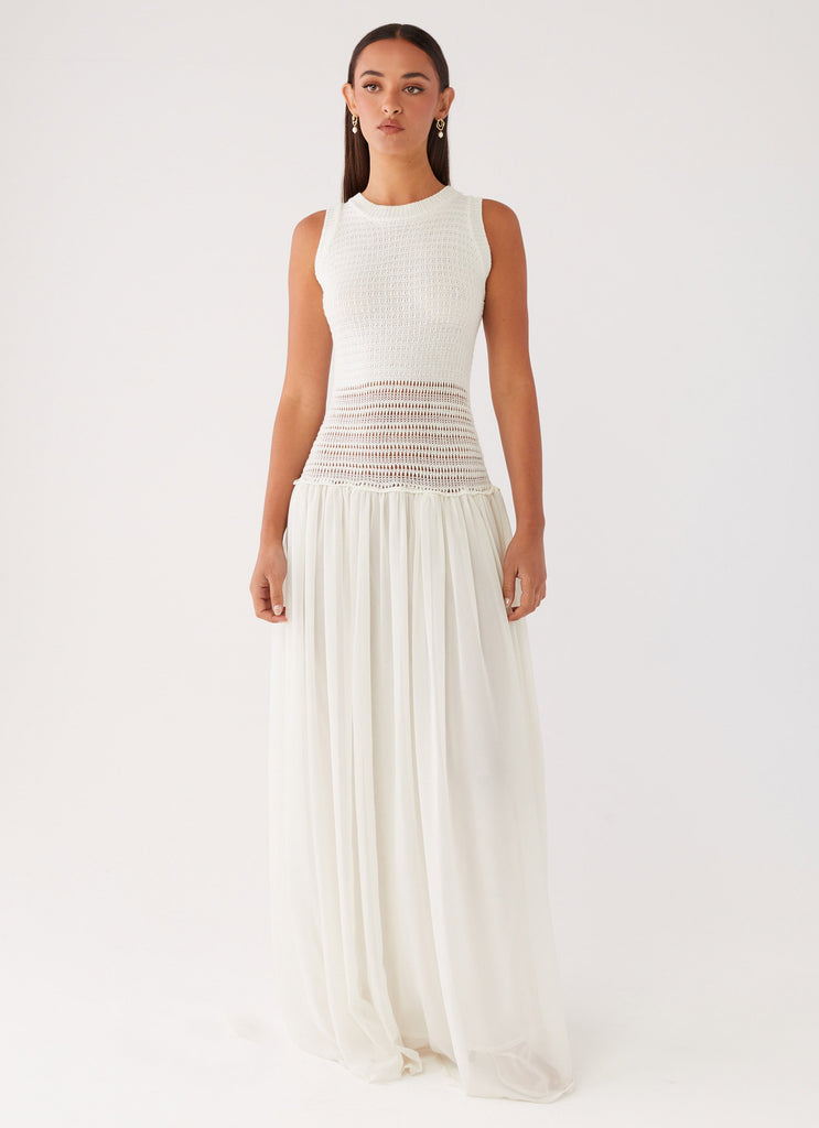 Peppermayo Peppermayo Exclusive - Off Grid Crochet Maxi Dress - White