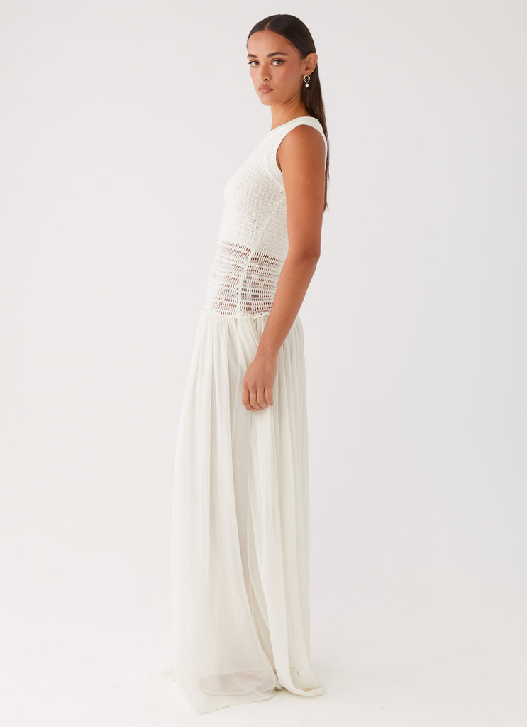 Peppermayo Peppermayo Exclusive - Off Grid Crochet Maxi Dress - White