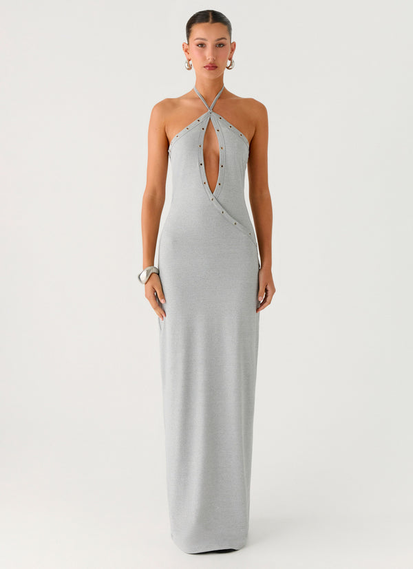 peppermayo Peppermayo Exclusive - Off The Bass Maxi Dress - Grey