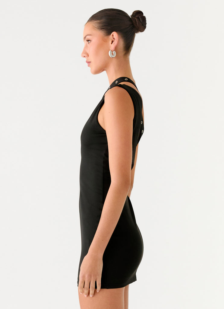 Peppermayo Peppermayo Exclusive - Off The Grid Eyelet Mini Dress - Black