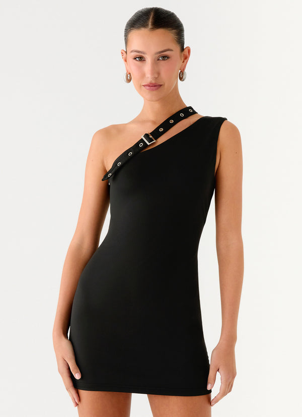 peppermayo Peppermayo Exclusive - Off The Grid Eyelet Mini Dress - Black