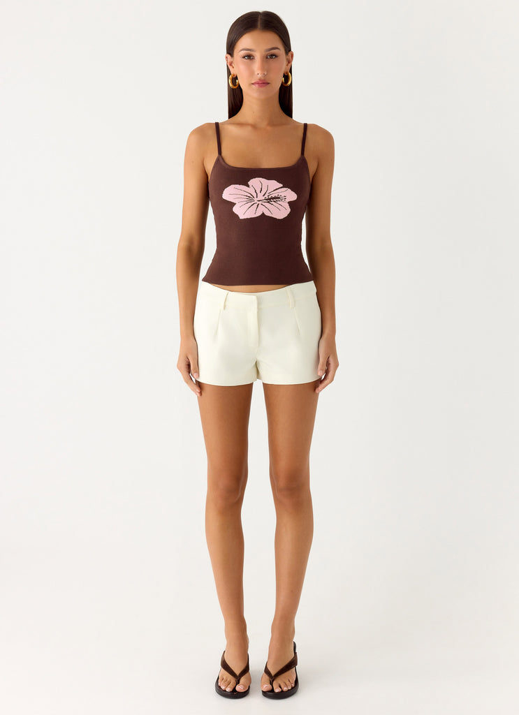 Peppermayo Peppermayo Exclusive - Ofira Knit Tank Top - Espresso Meadow