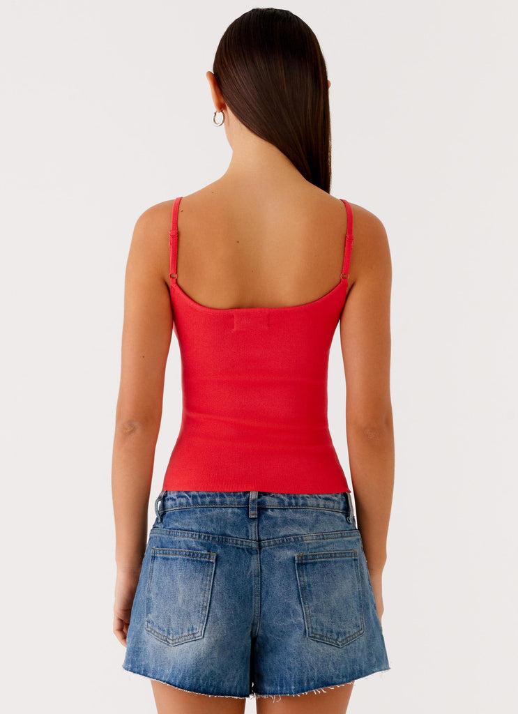 Peppermayo Peppermayo Exclusive - Ofira Knit Tank Top - Red Floral