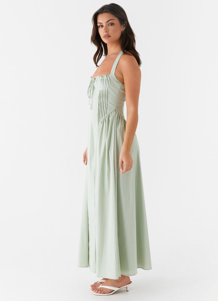 Peppermayo Peppermayo Exclusive - Olenna Halterneck Midi Dress - Sage