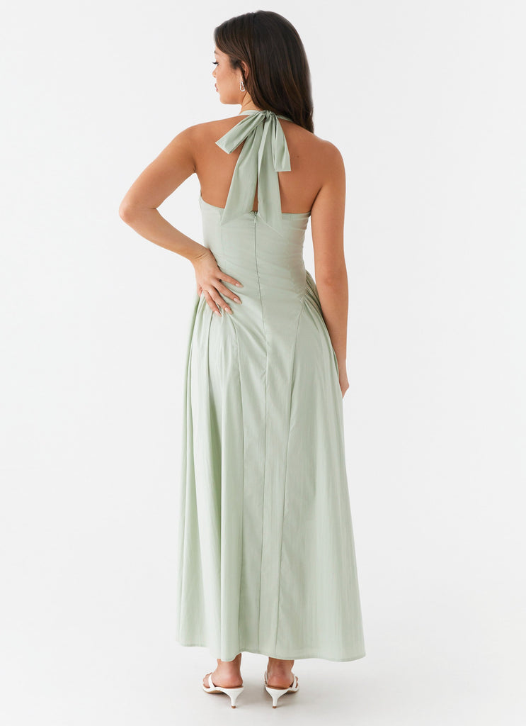 Peppermayo Peppermayo Exclusive - Olenna Halterneck Midi Dress - Sage