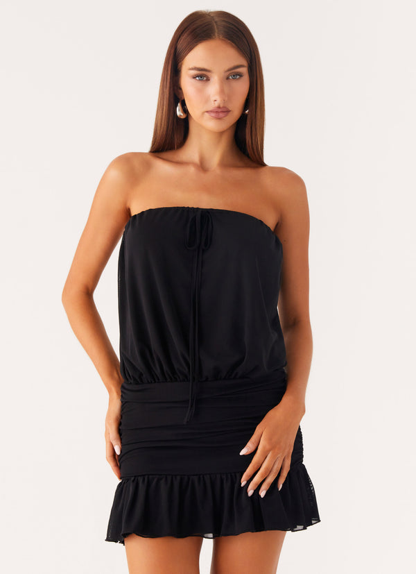 peppermayo Peppermayo Exclusive - Only A Dream Strapless Mini Dress - Black