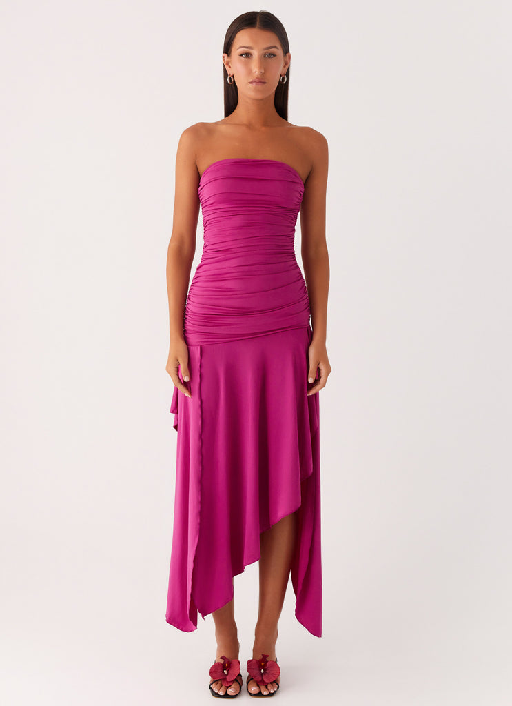Peppermayo Peppermayo Exclusive - Ora Strapless Maxi Dress - Fuchsia