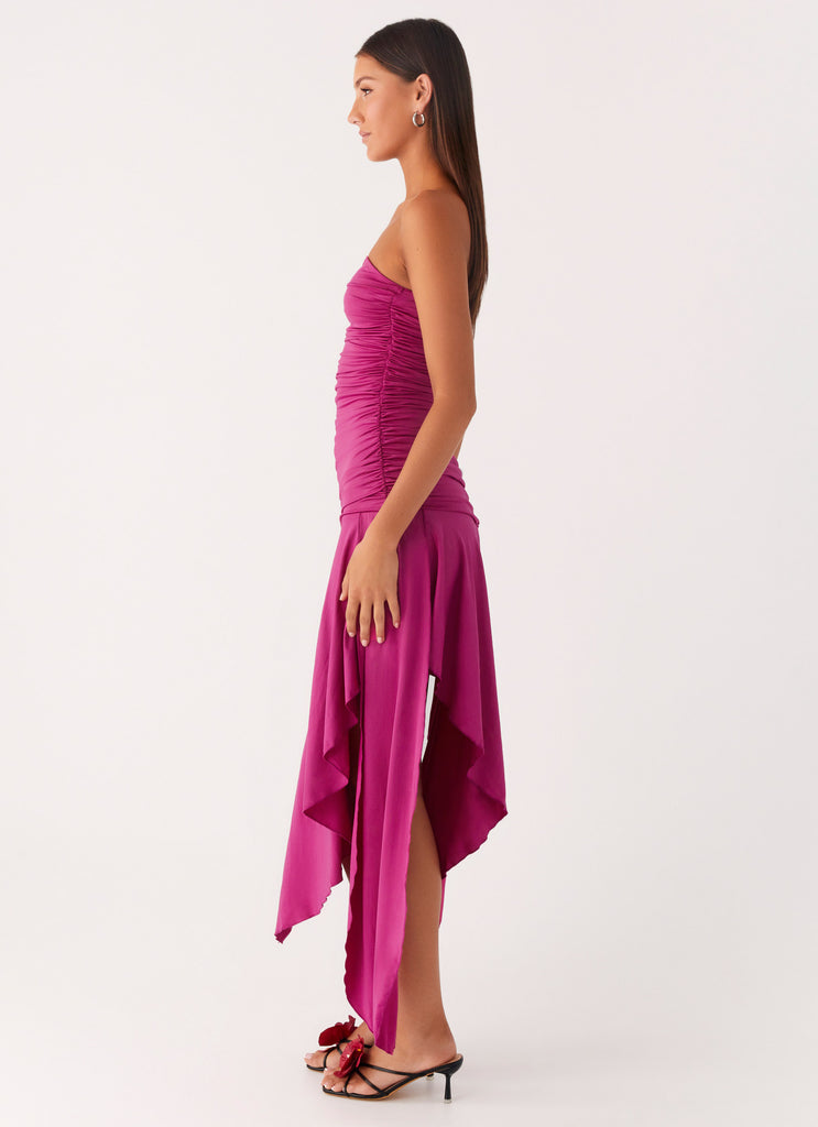 Peppermayo Peppermayo Exclusive - Ora Strapless Maxi Dress - Fuchsia
