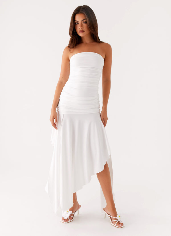 peppermayo Peppermayo Exclusive - Ora Strapless Maxi Dress - White