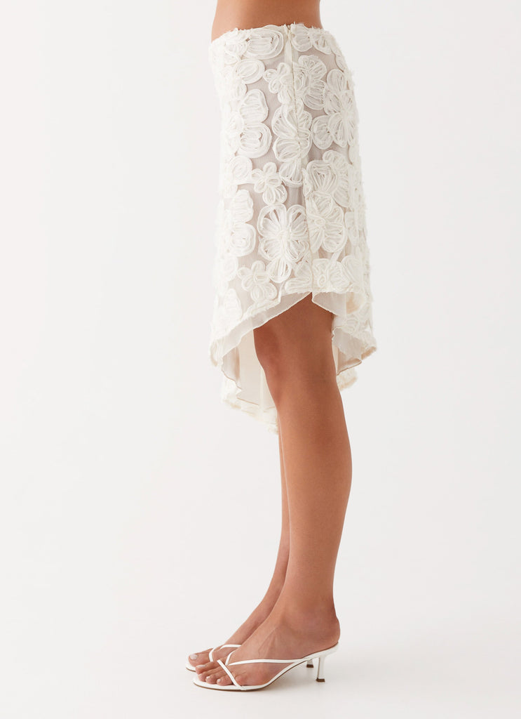Peppermayo Peppermayo Exclusive - Orchid Breeze Midi Skirt - Ivory