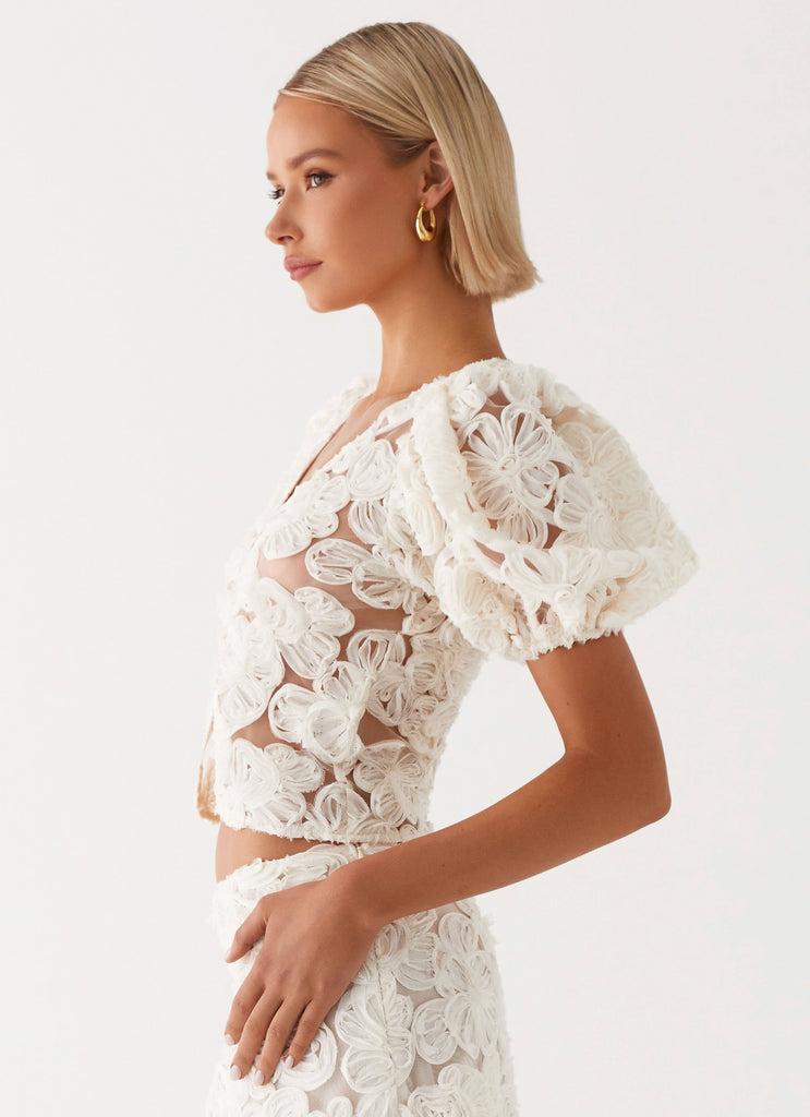 Peppermayo Peppermayo Exclusive - Orchid Breeze Top - Ivory