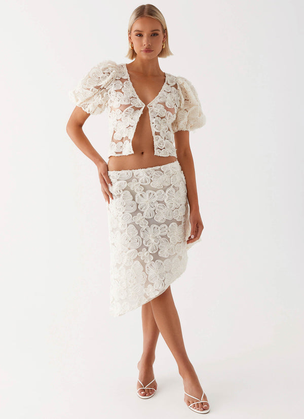 peppermayo Peppermayo Exclusive - Orchid Breeze Top - Ivory