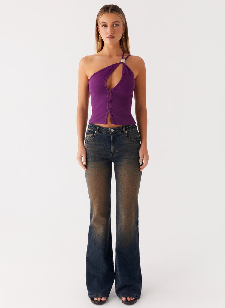 Peppermayo Peppermayo Exclusive - Oregon Flared Jeans - Dirty Black Wash