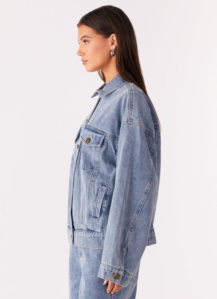 Peppermayo Peppermayo Exclusive - Orleans Oversized Denim Jacket - Blue