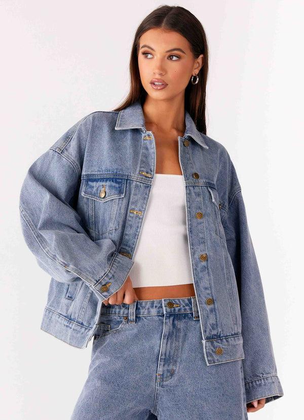 peppermayo Peppermayo Exclusive - Orleans Oversized Denim Jacket - Blue