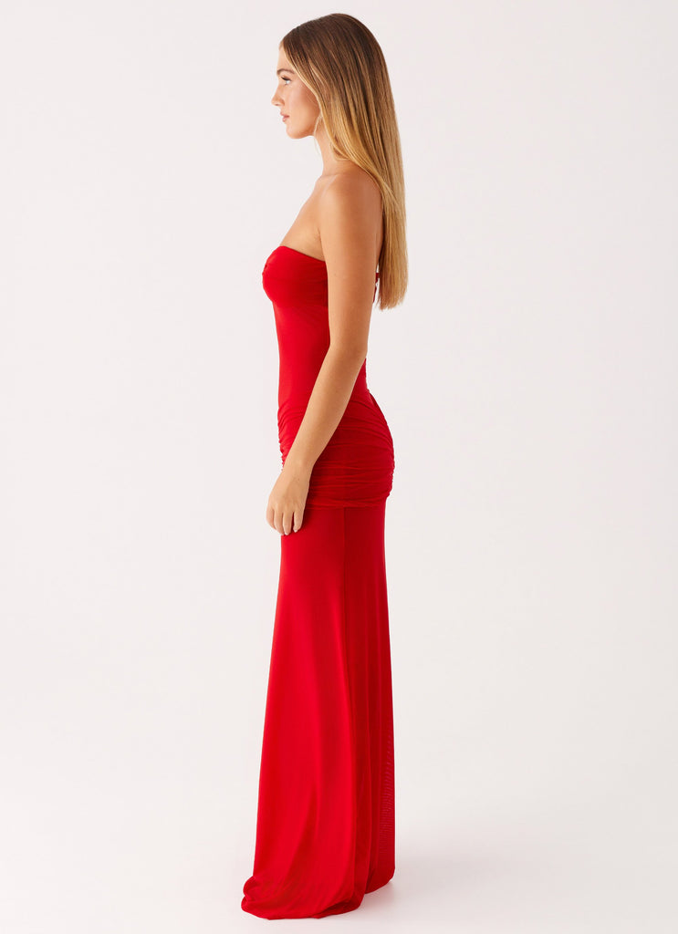 Peppermayo Peppermayo Exclusive - Ottilie Mesh Maxi Dress - Red