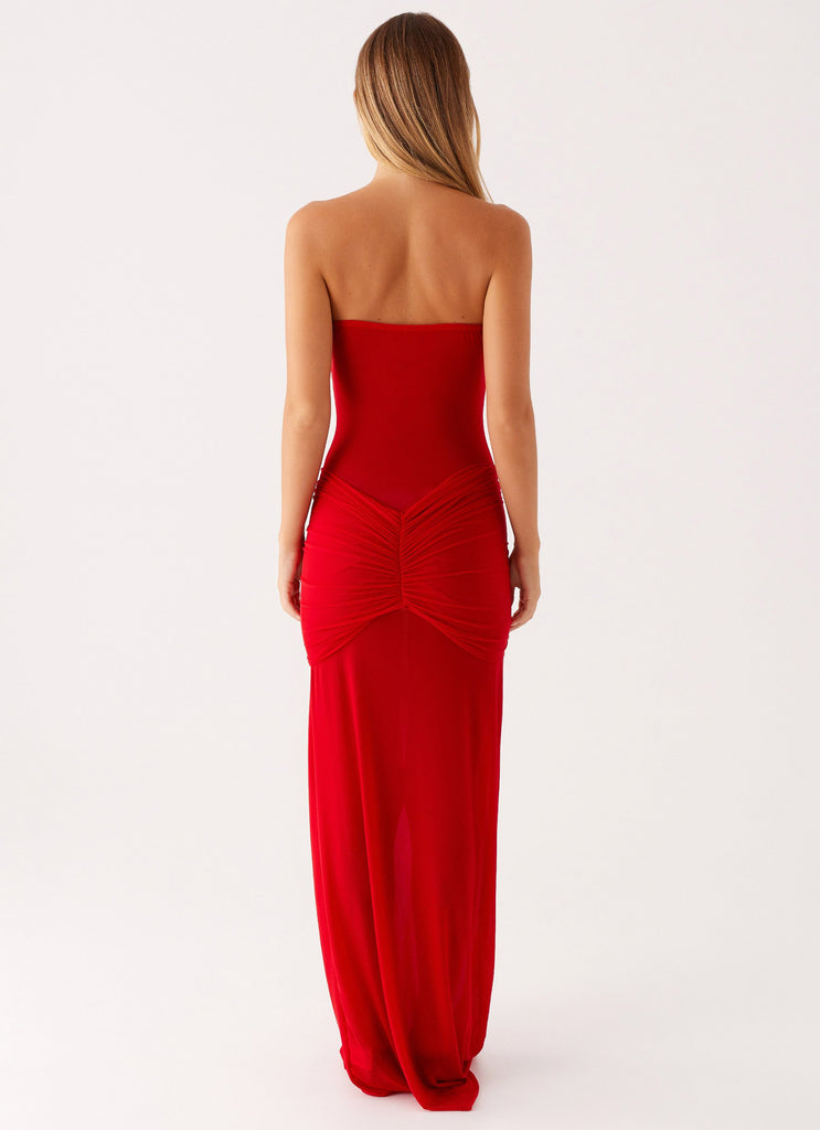 Peppermayo Peppermayo Exclusive - Ottilie Mesh Maxi Dress - Red