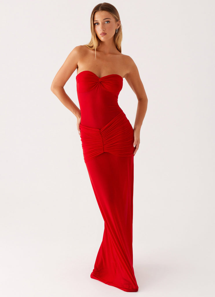 Peppermayo Peppermayo Exclusive - Ottilie Mesh Maxi Dress - Red