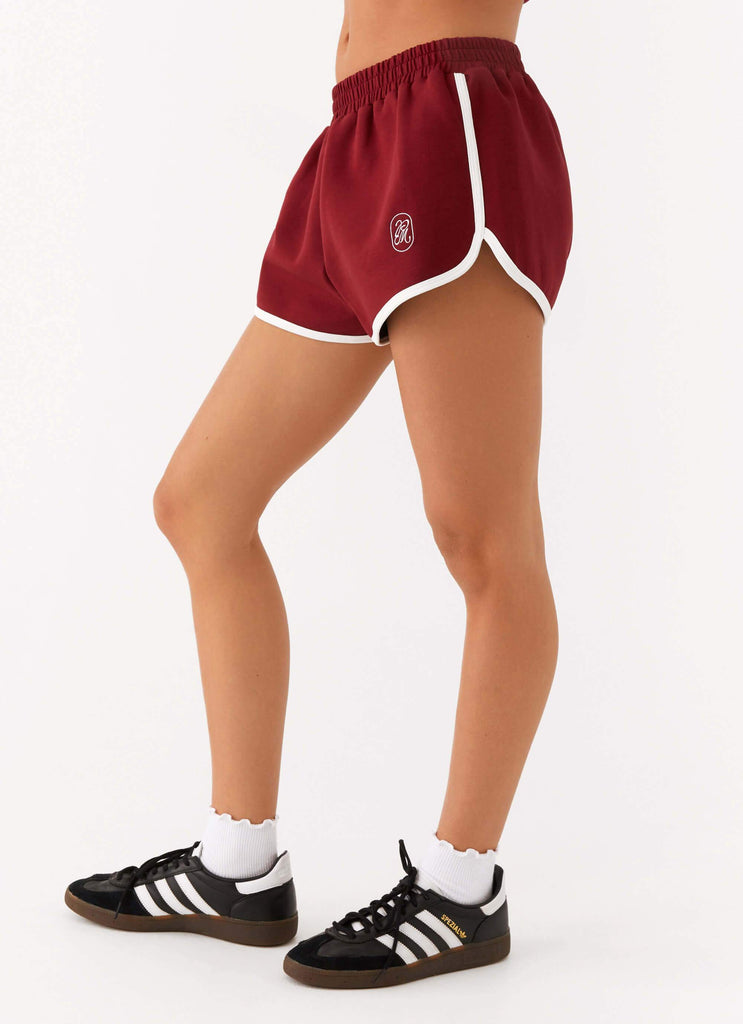Peppermayo Peppermayo Exclusive - Out Of Your League Track Shorts - Red