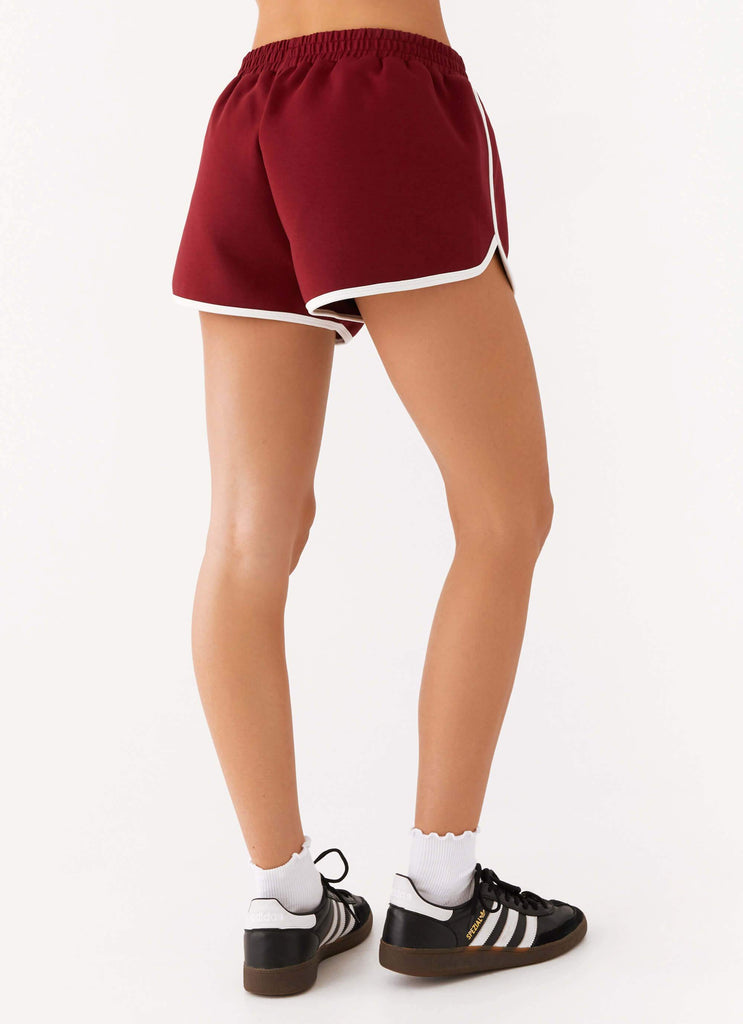 Peppermayo Peppermayo Exclusive - Out Of Your League Track Shorts - Red