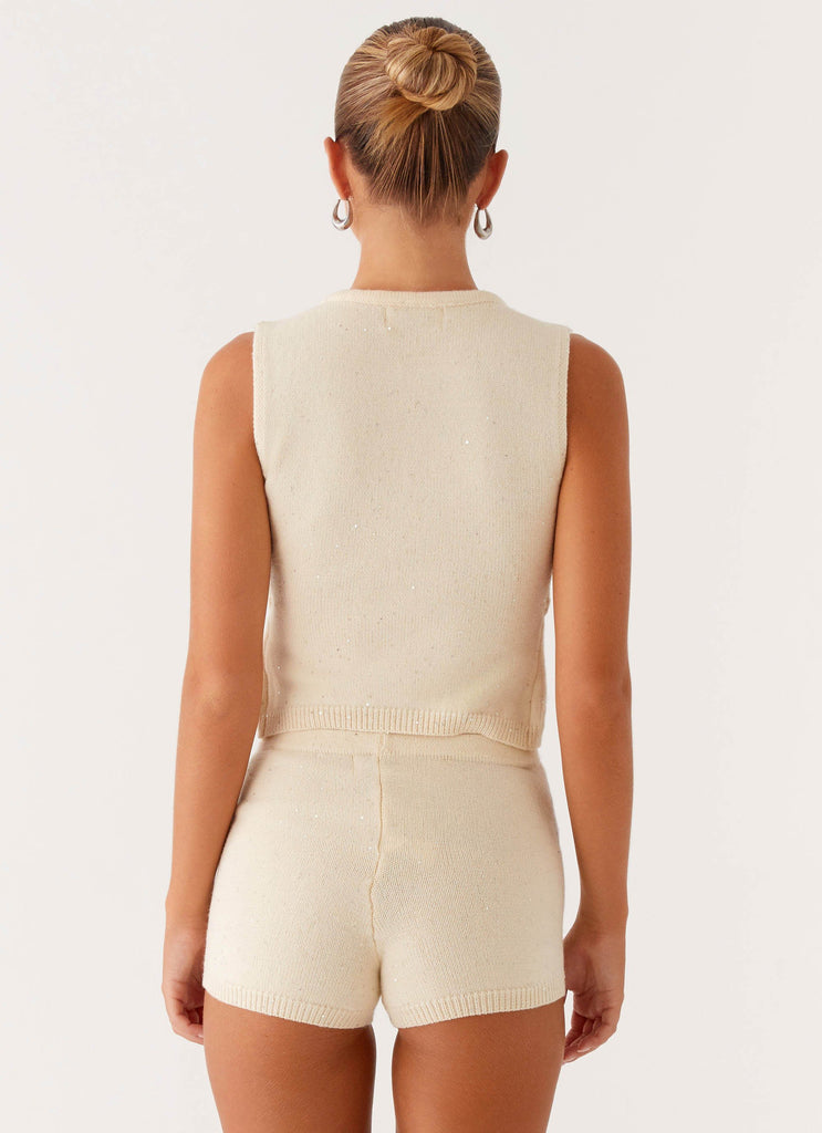 Peppermayo Peppermayo Exclusive - Ownley Sequin Knit Shorts - Ivory