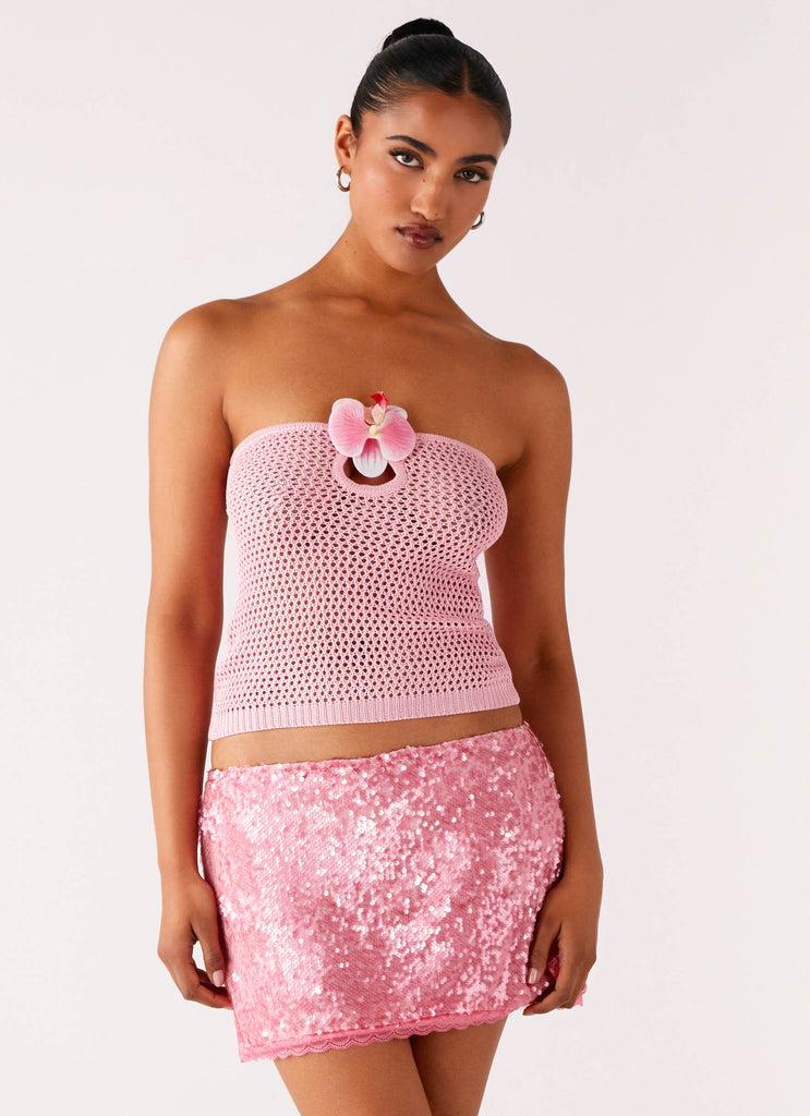 Peppermayo Peppermayo Exclusive - Palila Sequin Mini Skirt - Pink