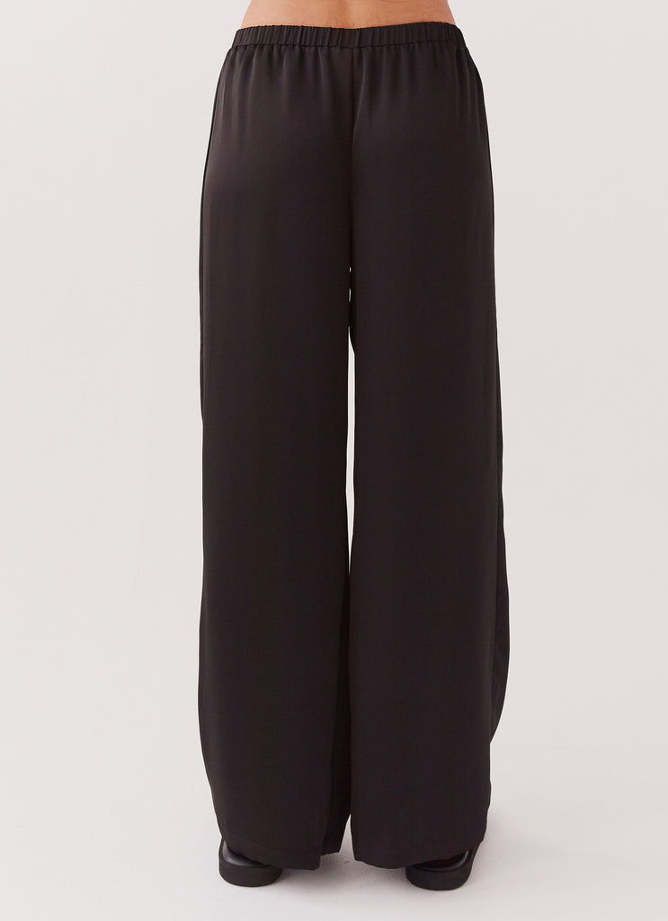 Peppermayo Peppermayo Exclusive - Palm Cove Satin Pants - Black