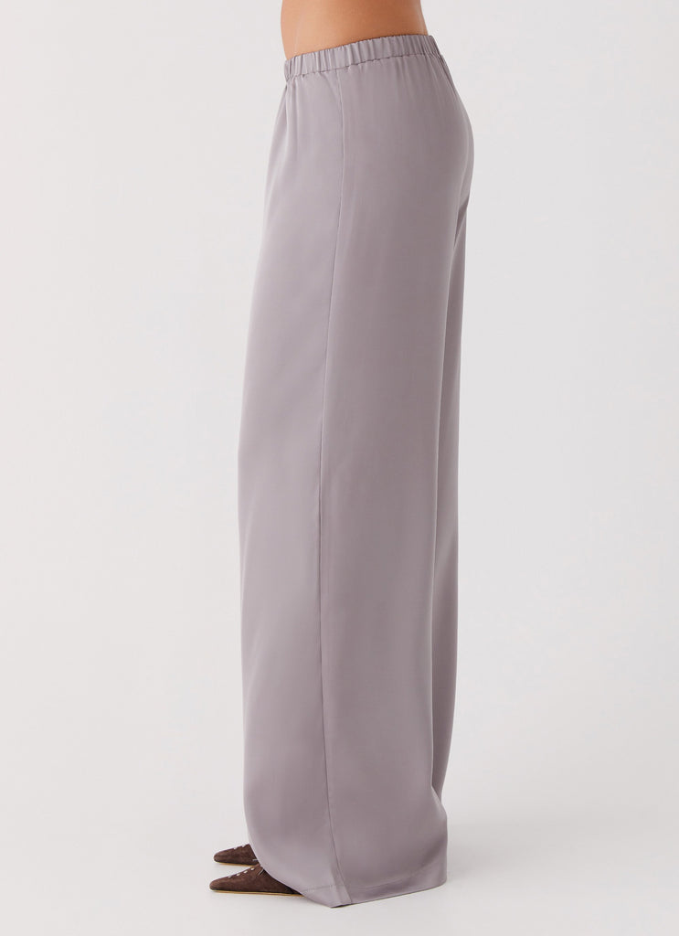 Peppermayo Peppermayo Exclusive - Palm Cove Satin Pants - Grey