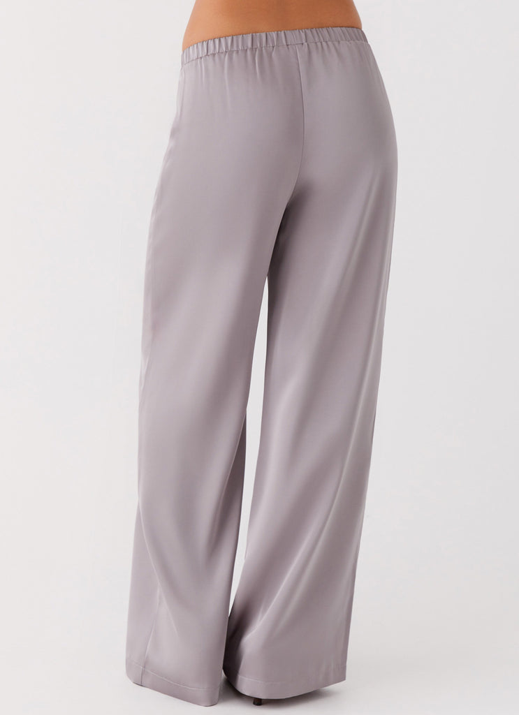 Peppermayo Peppermayo Exclusive - Palm Cove Satin Pants - Grey