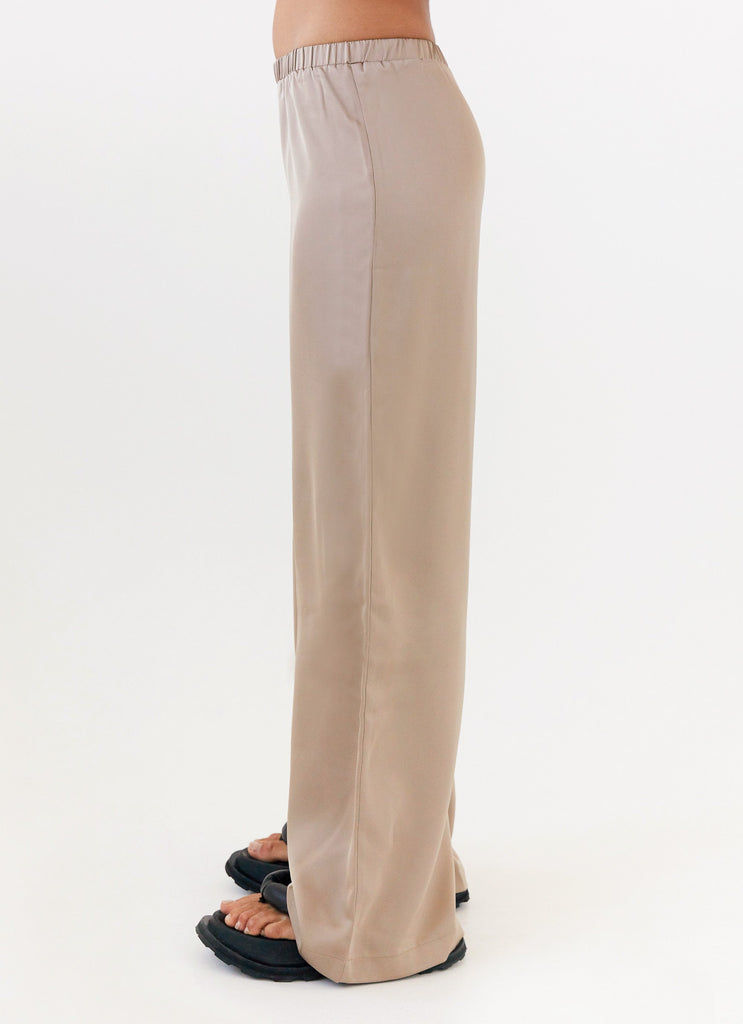 Peppermayo Peppermayo Exclusive - Palm Cove Satin Pants - Mushroom