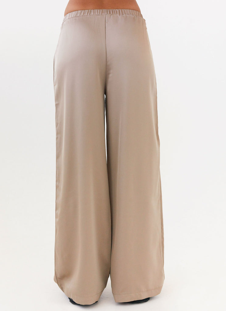Peppermayo Peppermayo Exclusive - Palm Cove Satin Pants - Mushroom