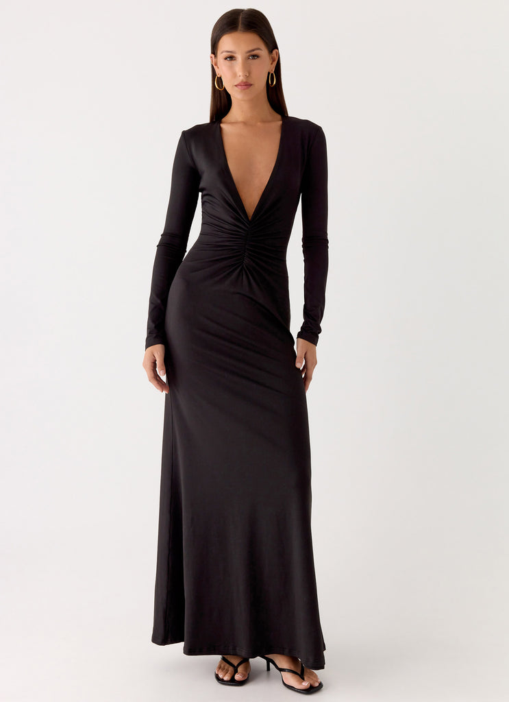 Peppermayo Peppermayo Exclusive - Palm Haze Maxi Dress - Black