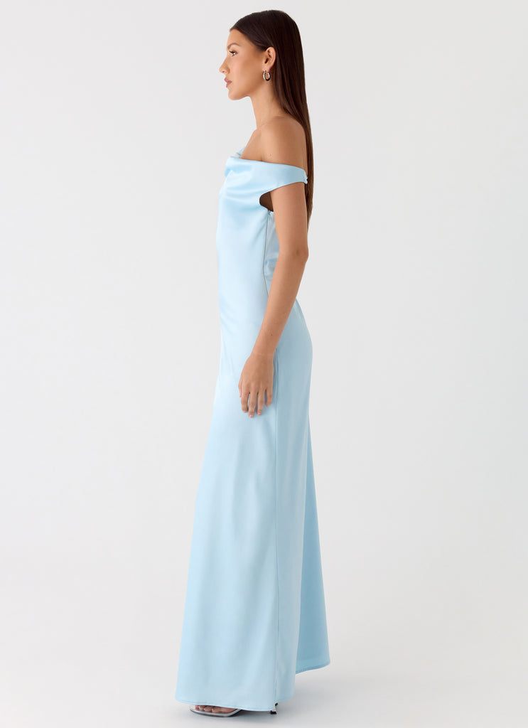 Peppermayo Peppermayo Exclusive - Palm Royal Maxi Dress - Ice Blue