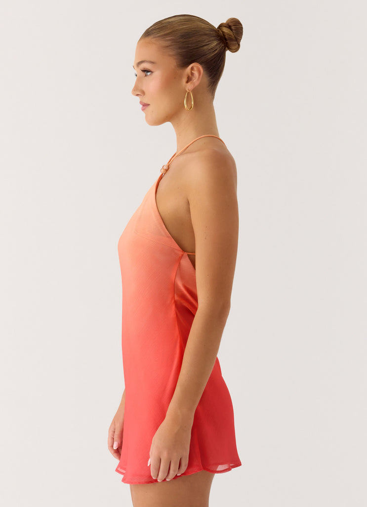 Peppermayo Peppermayo Exclusive - Palm Sugar Beaded Mini Dress - Sunset Ombre
