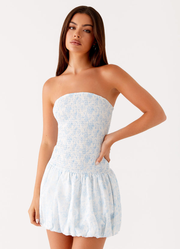 peppermayo Peppermayo Exclusive - Panorama Mini Dress - Blue Floral