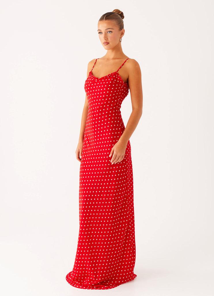 Peppermayo Peppermayo Exclusive - Pareo Maxi Dress - Red Polka Dot