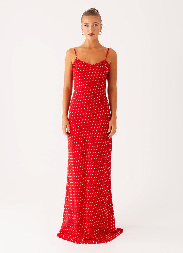 peppermayo Peppermayo Exclusive - Pareo Maxi Dress - Red Polka Dot