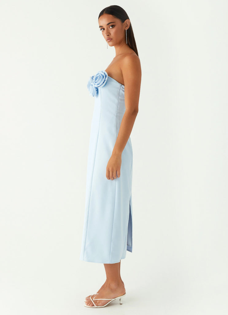 Peppermayo Peppermayo Exclusive - Patsie Strapless Midi Dress - Blue