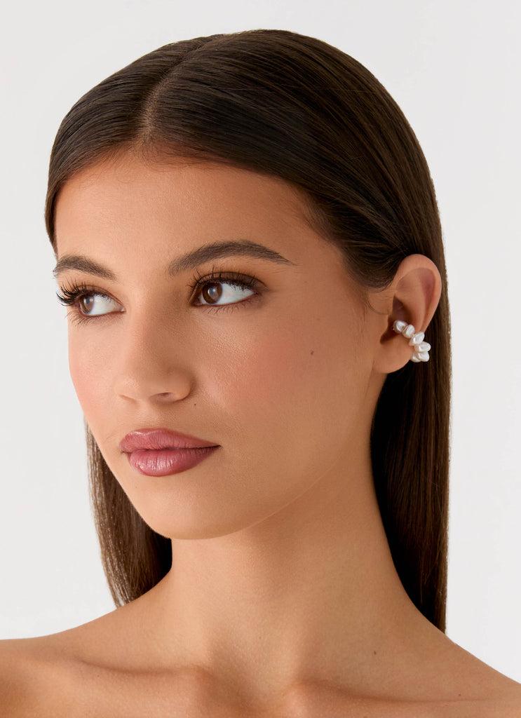 Peppermayo Peppermayo Exclusive - Pearl Drop Ear Cuff - Pearl