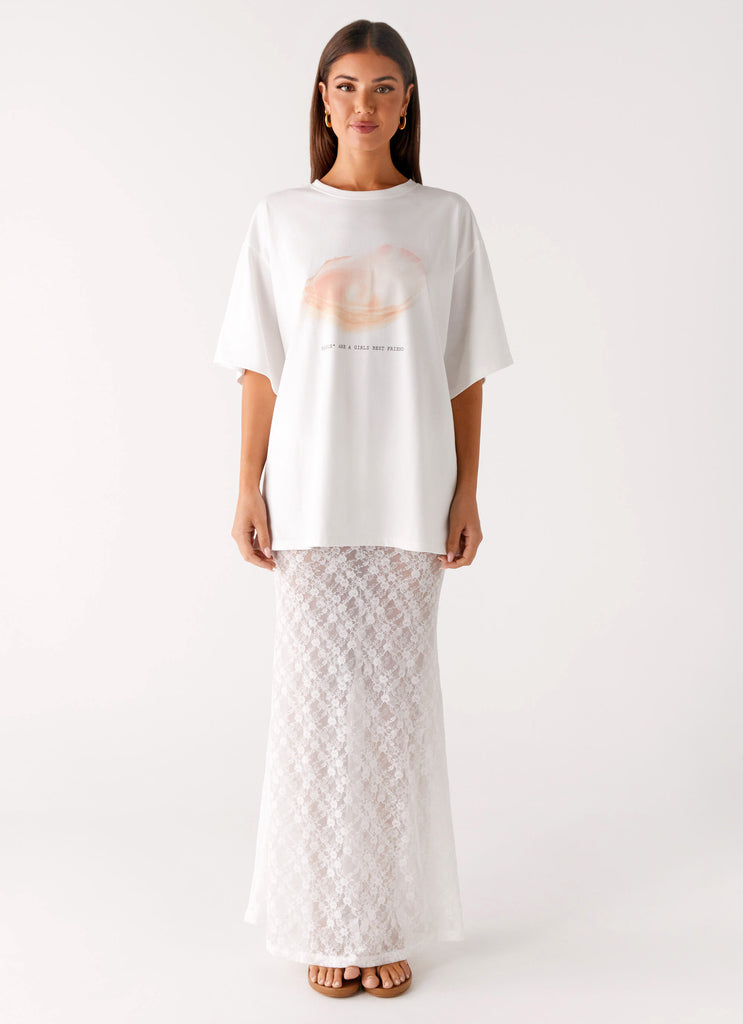 Peppermayo Peppermayo Exclusive - Pearl Oversized Tee - White