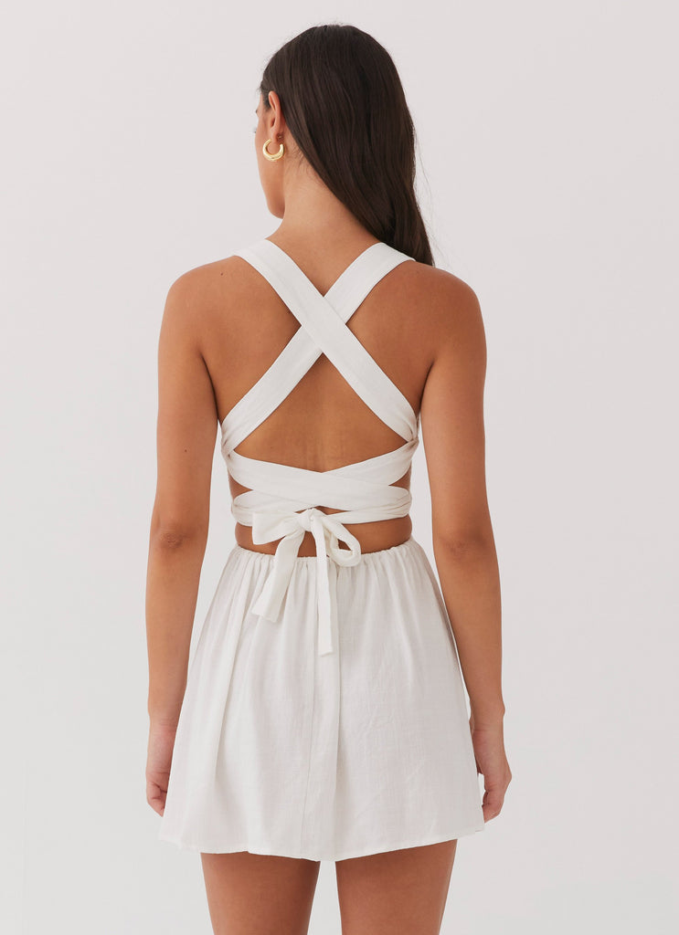 Peppermayo Peppermayo Exclusive - Penelope Linen Mini Dress - Ivory