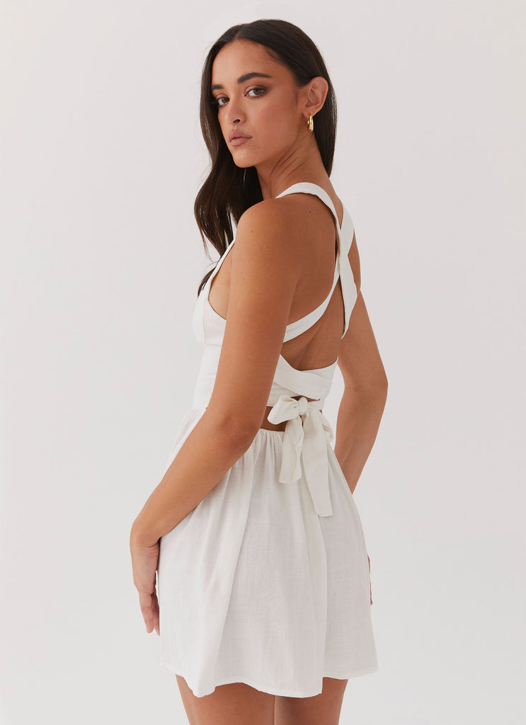 Peppermayo Peppermayo Exclusive - Penelope Linen Mini Dress - Ivory