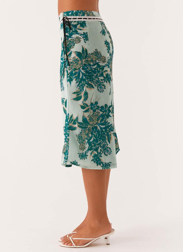 Peppermayo Peppermayo Exclusive - Peony Quartz Midi Skirt - Cloud Nine Floral