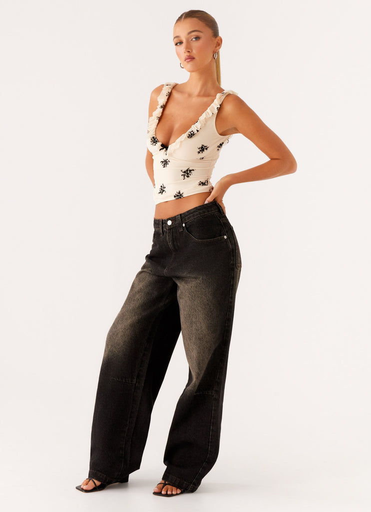 Peppermayo Peppermayo Exclusive - Pera Baggy Denim Jeans - Brown Wash