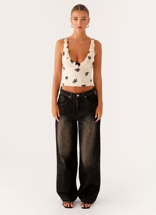 peppermayo Peppermayo Exclusive - Pera Baggy Denim Jeans - Brown Wash