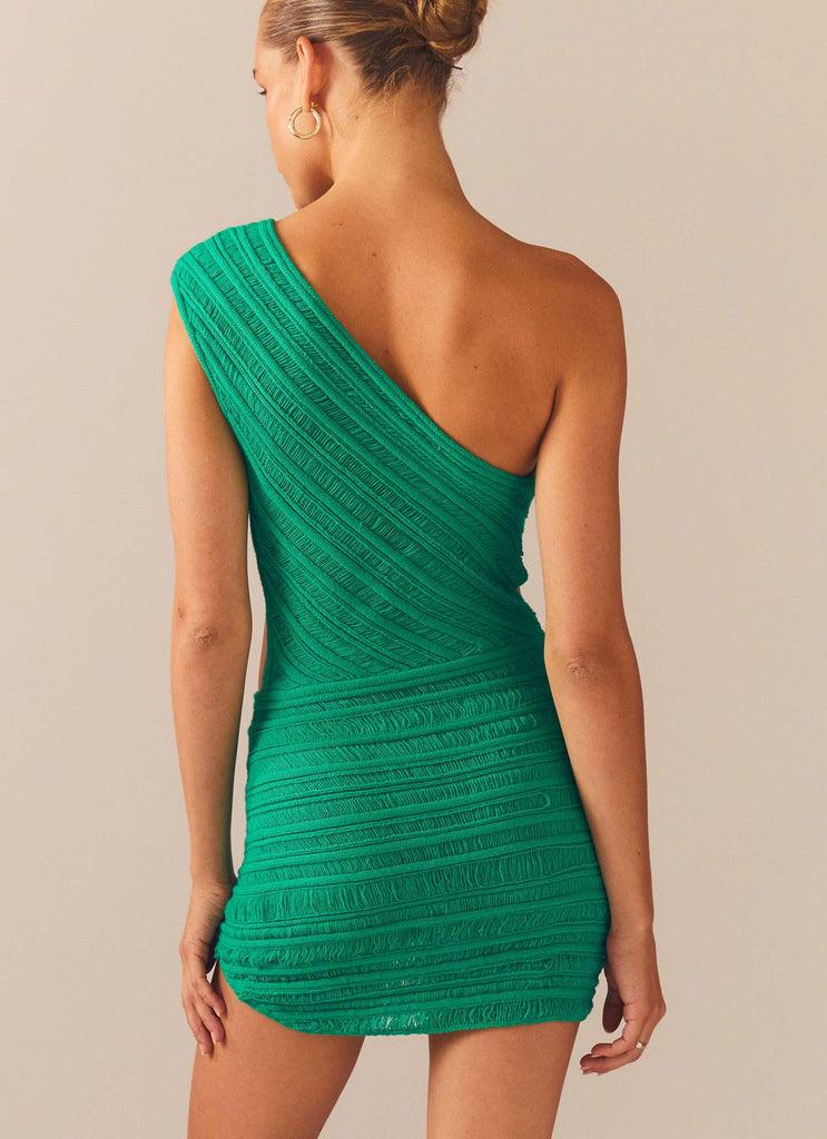 Peppermayo Peppermayo Exclusive - Percilla Ladder Knit Mini Dress - Evergreen